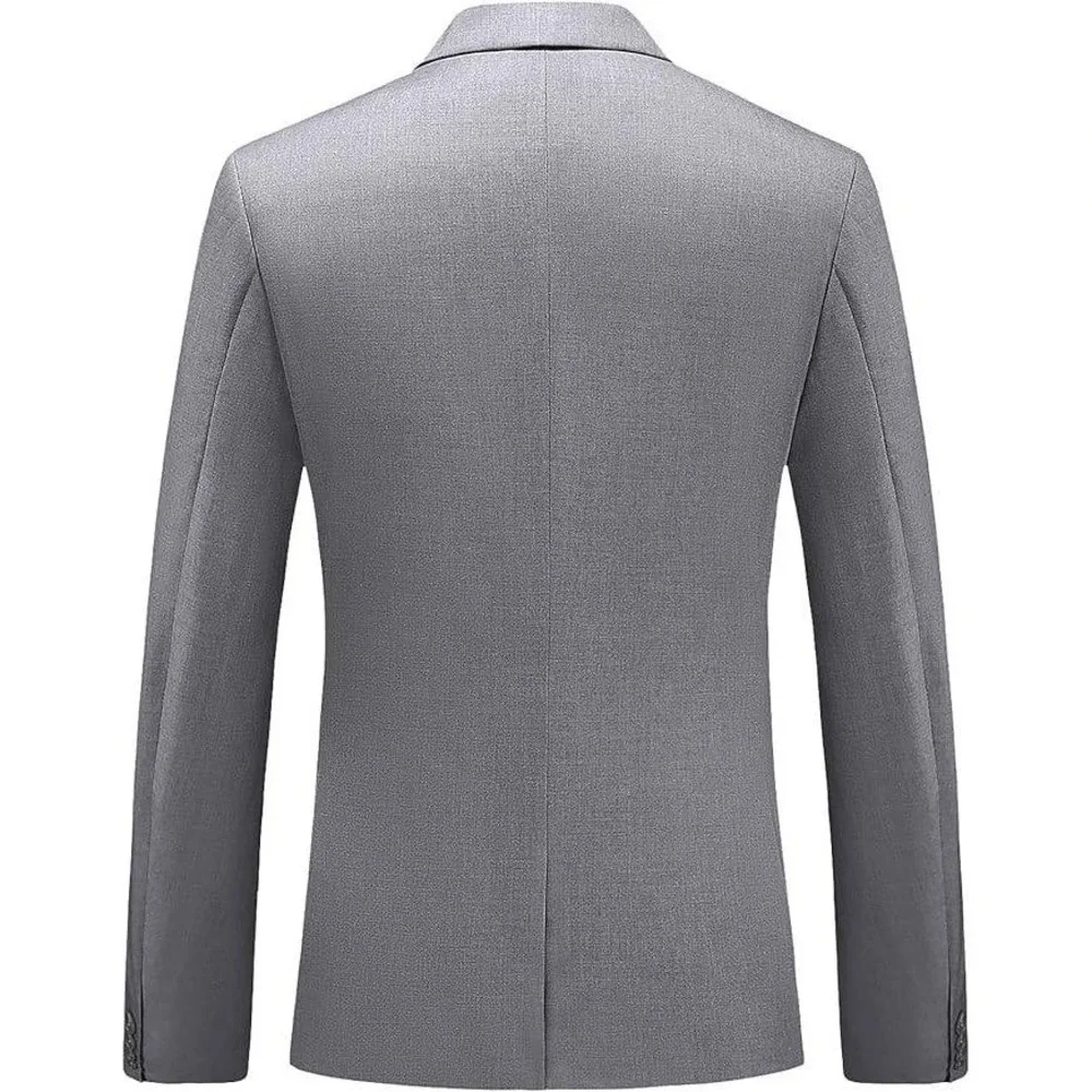 MOGU Classic Fashion Blazer Men's Size 44 Gray Two Button Jacket New‎ With Tags